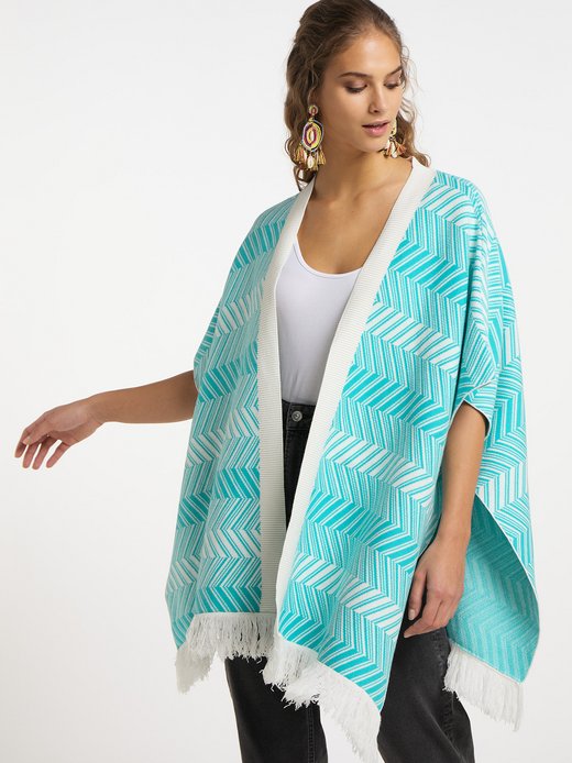 Damen Strickponcho