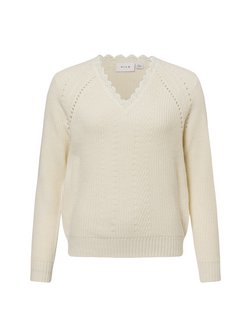 Artikelbild Damen Strickpullover - Vioa von Vila in beige uni