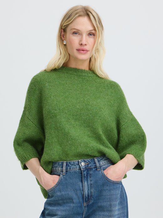 Damen Strickpullover halbarm BYOTIA
