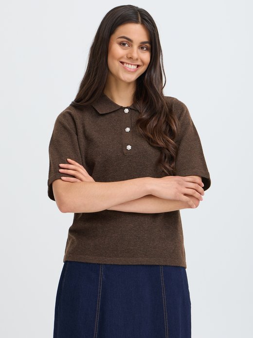 Damen Strickpullover halbarm FRSUZETTE