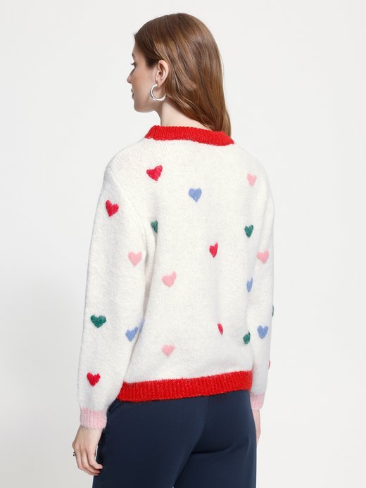 Damen Strickpullover langarm IHBELABLUE