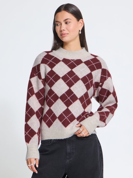Damen Strickpullover langarm IHEDEEN