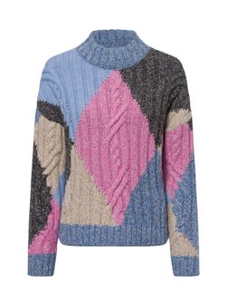 Artikelbild Damen Strickpullover mit Alpaka-Anteil von Marc O'Polo Denim in blau mehrfarbig gemustert
