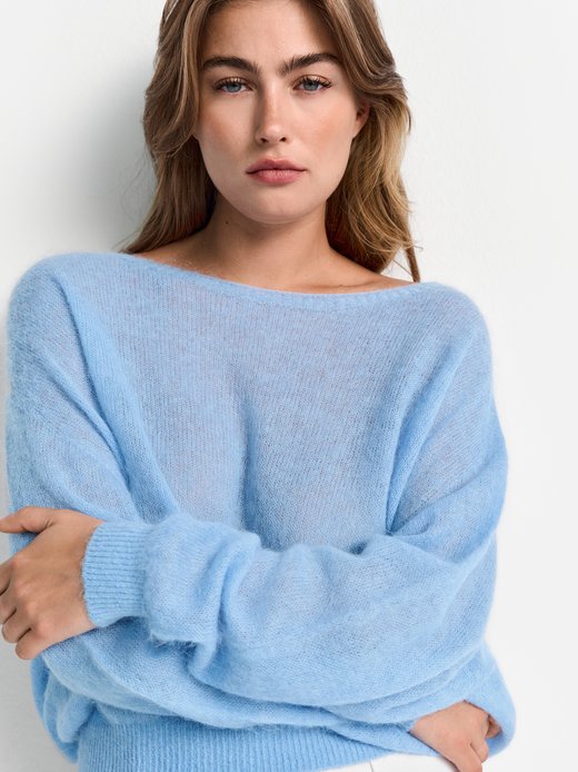 Damen Strickpullover mit Alpaka- und Woll-Anteil