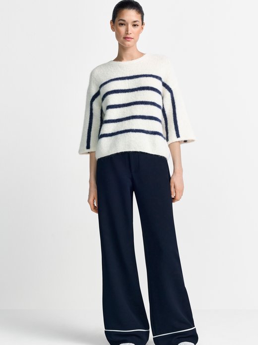 Damen Strickpullover mit Alpaka- und Woll-Anteil