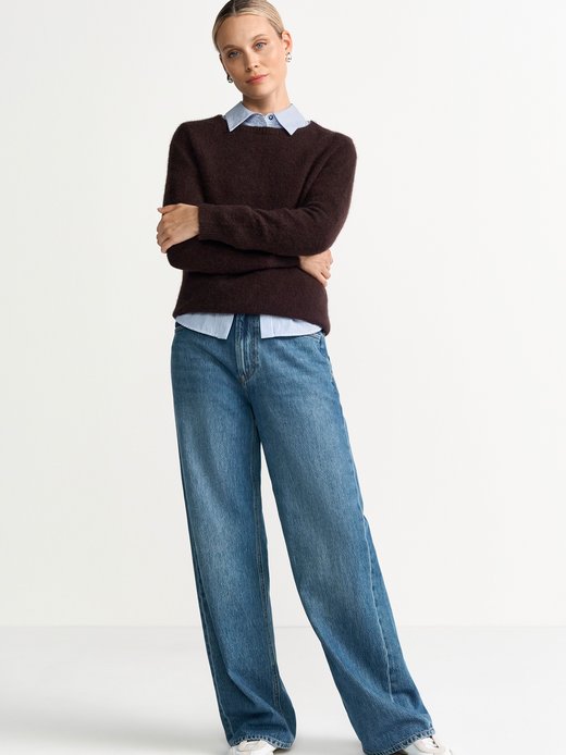 Damen Strickpullover mit Alpakaanteil