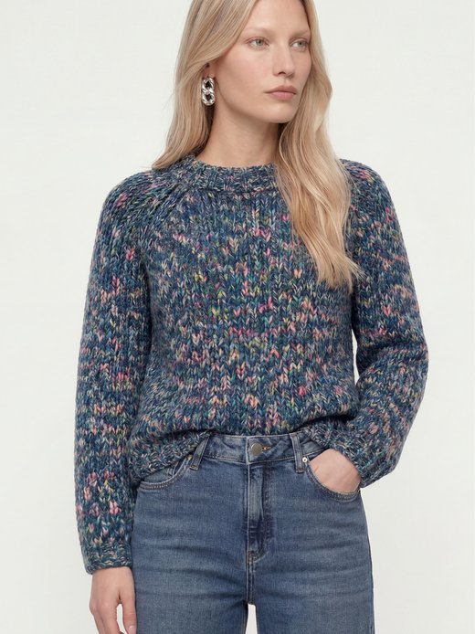 Damen Strickpullover mit Schurwoll-Anteil