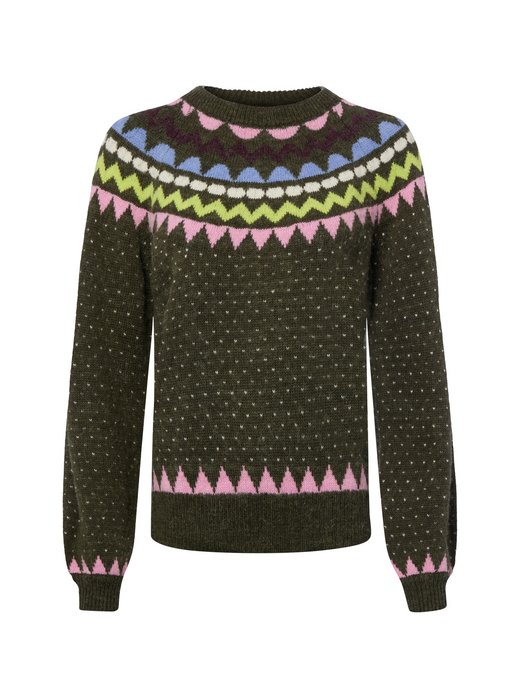 Damen Strickpullover mit Woll- und Alpaka-Anteil - Nuolanda