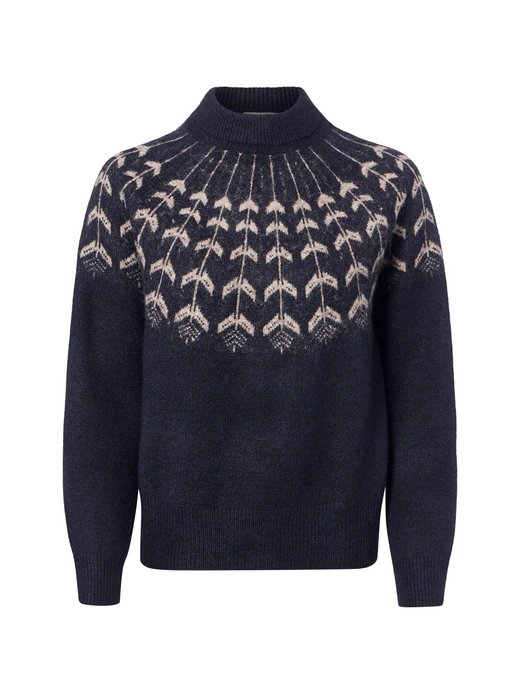 Damen Strickpullover mit Woll- und Alpaka-Anteil