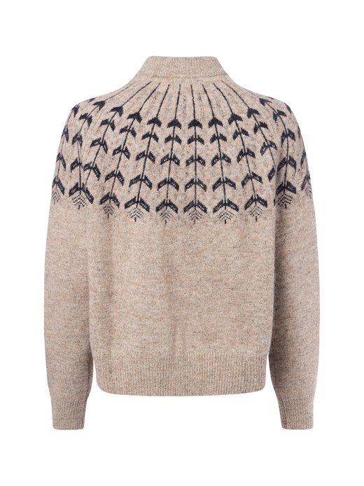 Damen Strickpullover mit Woll- und Alpaka-Anteil