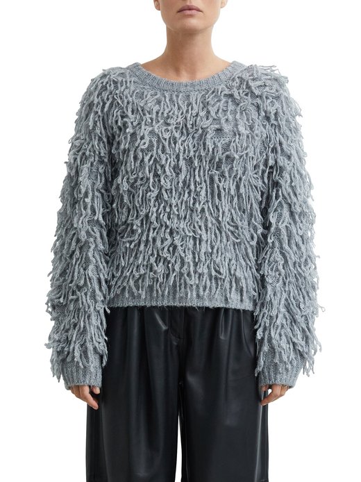 Damen Strickpullover mit Woll- und Alpakaanteil