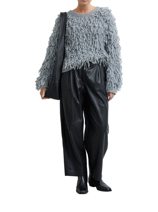 Damen Strickpullover mit Woll- und Alpakaanteil