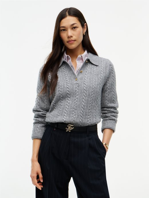 Damen Strickpullover mit Woll- und Seidenanteil