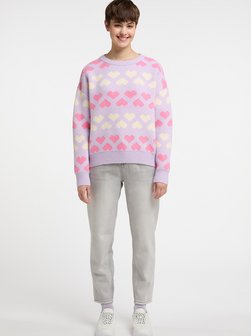 Artikelbild Damen Strickpullover von MyMo in flieder gemustert