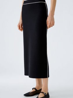 Artikelbild Damen Strickrock von Oui in schwarz uni