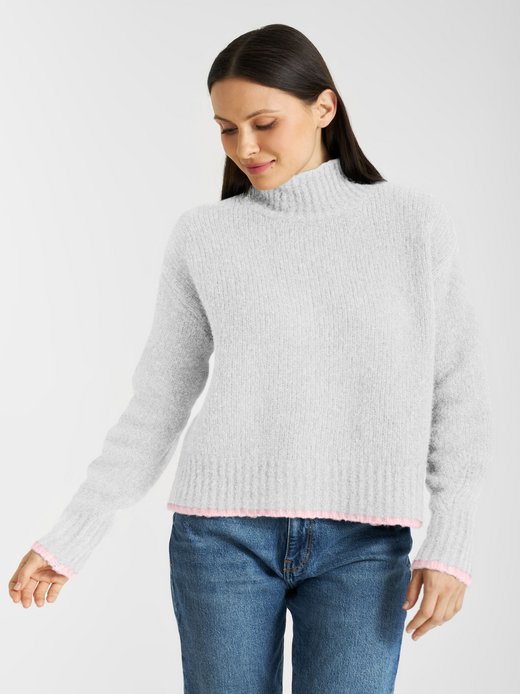 Damen Strickrollkragenpullover