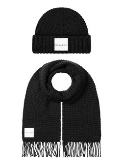 Artikelbild Damen Strickschal - Kuschelpärchen 14 von Navahoo in schwarz uni
