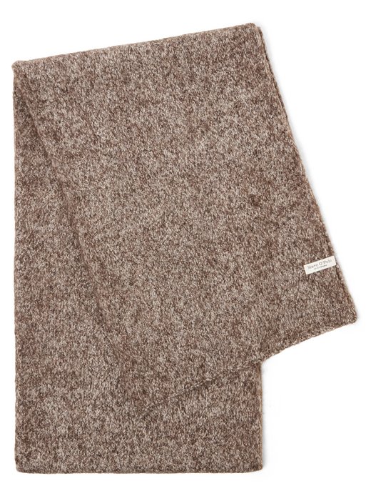 Damen Strickschal mit Schurwoll- und Alpaka-Anteil