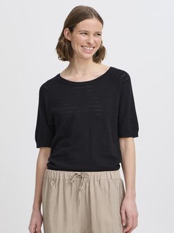 Artikelbild Damen Strickshirt - BYOMANJA von B.Young in schwarz strukturiert