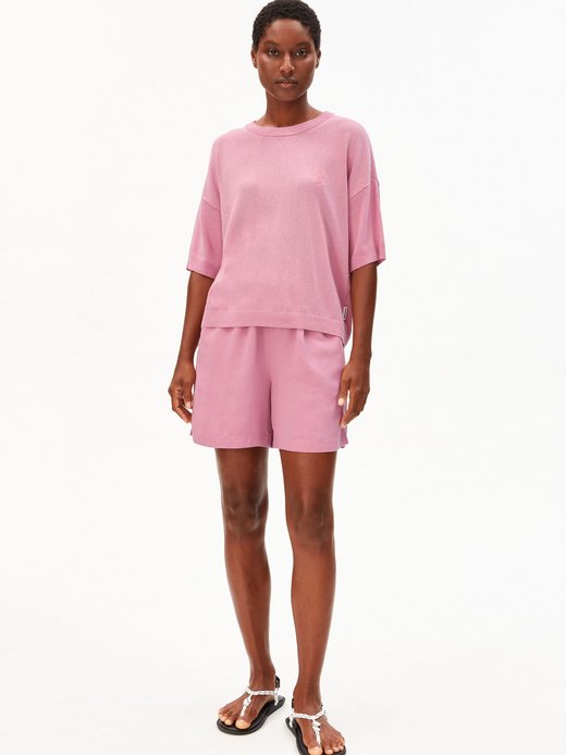 Damen Strickshirt mit Leinen