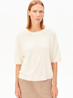 Damen Strickshirt mit Leinen