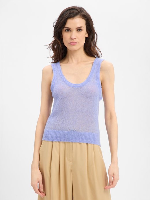 Damen Stricktop mit Woll- und Cashmere-Anteil - Bodyrow