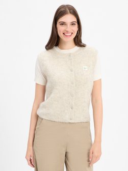 Artikelbild Damen Strickweste mit Alpaka-Anteil - East von american vintage in hellgrau meliert