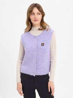 Artikelbild Damen Strickweste mit Alpaka-Anteil - East von american vintage in flieder meliert