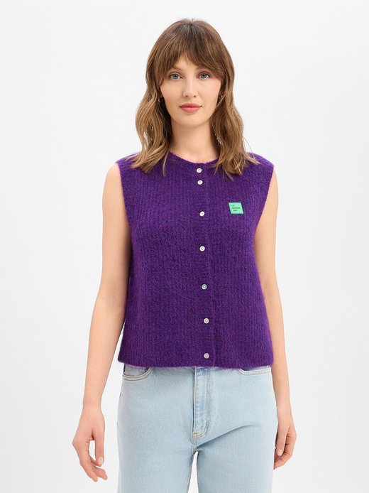 Damen Strickweste mit Alpaka und Wolle - East