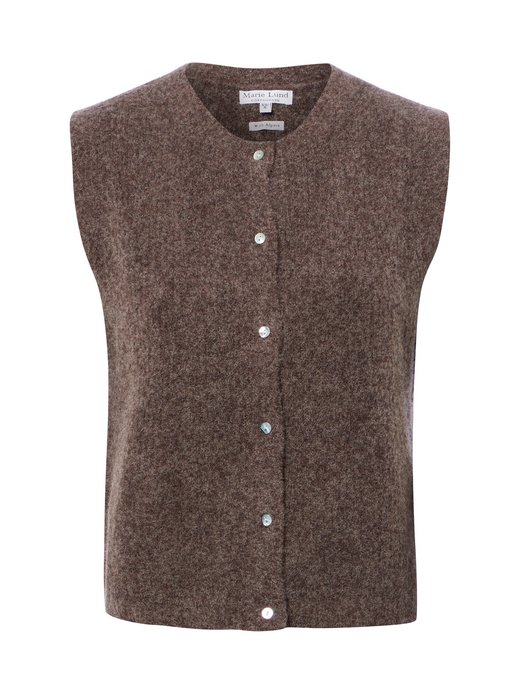 Damen Strickweste mit Woll- und Alpaka-Anteil