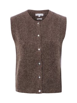 Damen Strickweste mit Woll- und Alpaka-Anteil