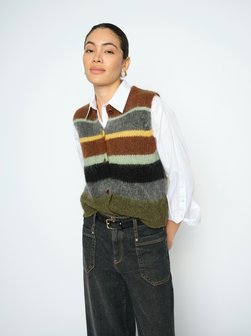 Damen Strickweste mit Woll- und Mohair-Anteil - MMEsti