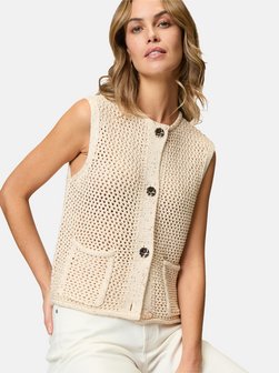 Artikelbild Damen Strickweste von zero in beige gold uni