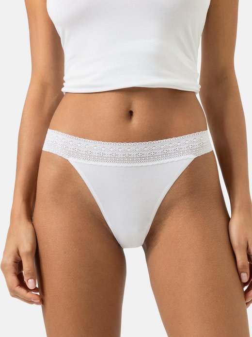 Damen String - 3er Pack Modal Lace