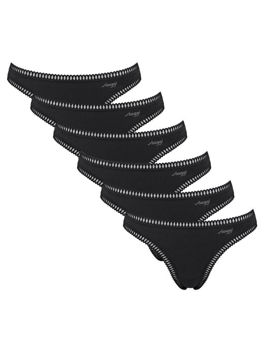 Damen String 6er Pack