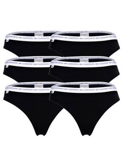 Artikelbild Damen String 6er Pack von Lacoste in schwarz uni