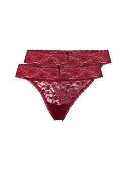 Artikelbild Damen String im 2er-Pack von Snocks in rot uni
