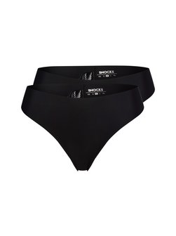 Artikelbild Damen Strings im 2er-Pack von 4552 in schwarz uni