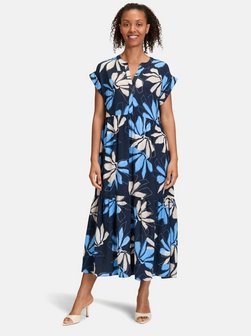 Artikelbild Damen Stufenkleid von Betty & Co in blau bedruckt