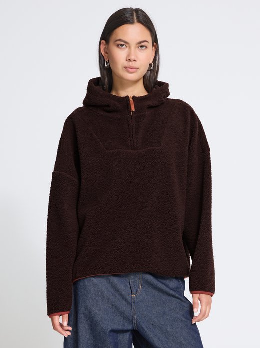 Damen Sweat-Cardigan mit Kapuze IHMONSI