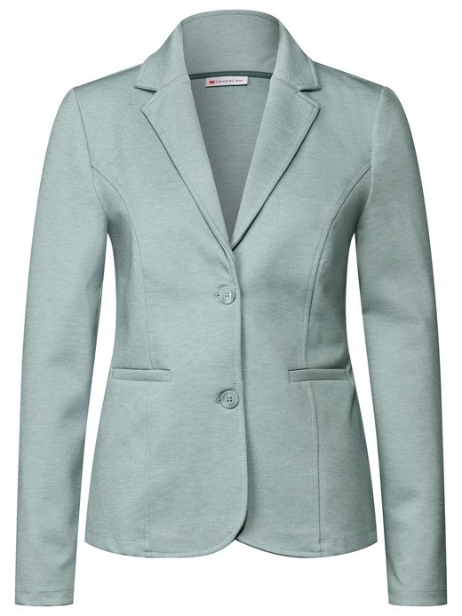 Street One Damen Sweatblazer A211816 | Lässiger Jersey-Blazer Für Arbeit & Freizeit | Mit Reverskragen & 2 Knöpfen