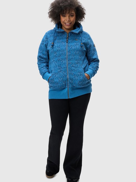 Damen Sweatjacke - Neska Print Zip Plus