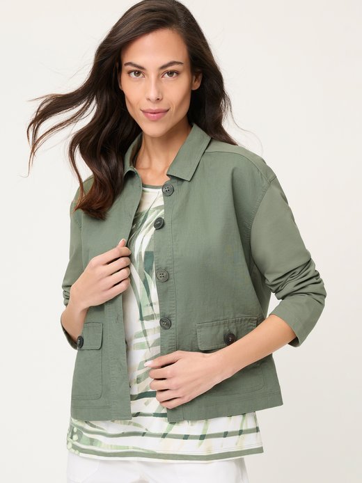 Damen Sweatjacke mit Leinen