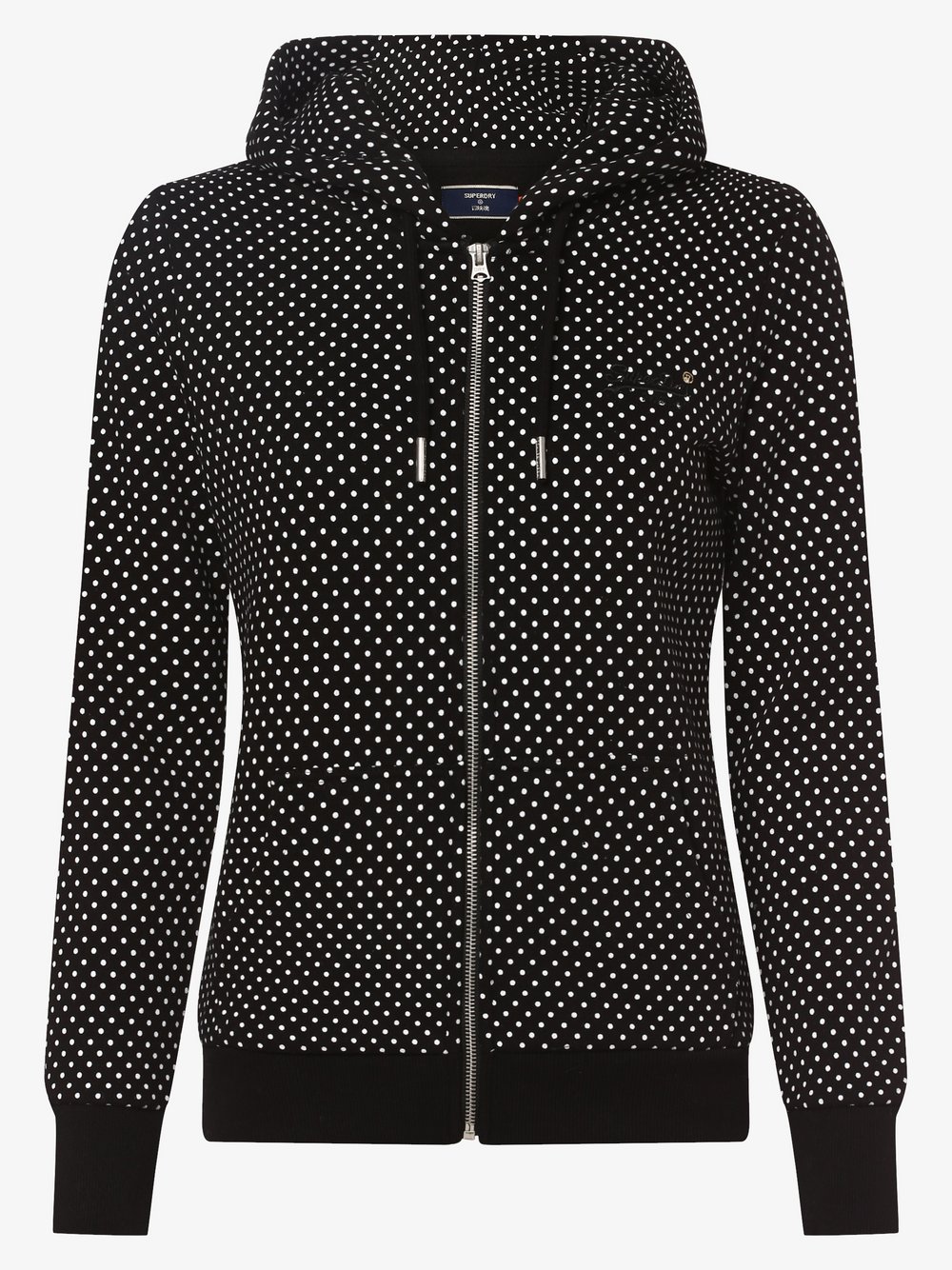 SUPERDRY Sweatjacke mit Logo in Grau / Schwarz online kaufen (1277843) ▷  P\u0026C Online Shop