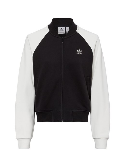 adidas Originals Damen Sweatjacke ecru schwarz uni L