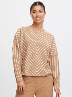 Artikelbild Damen Sweatshirt - BYRUNI von B.Young in braun gemustert