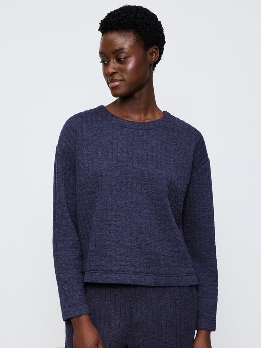 Damen Sweatshirt  -  Cozy Comfort Top Quilted