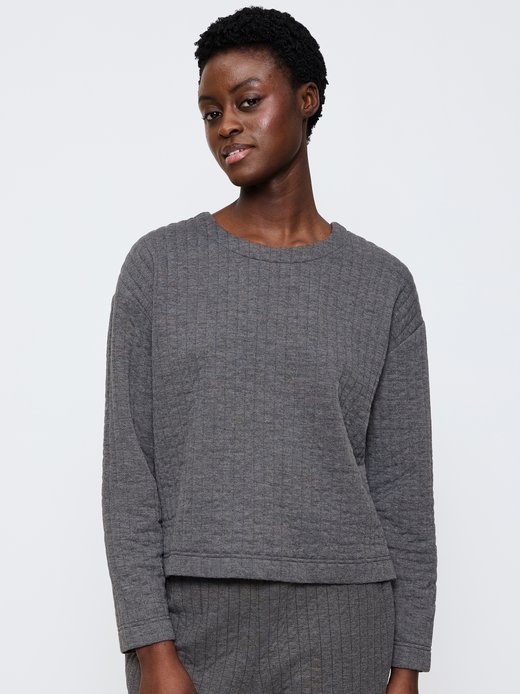 Damen Sweatshirt  -  Cozy Comfort Top Quilted