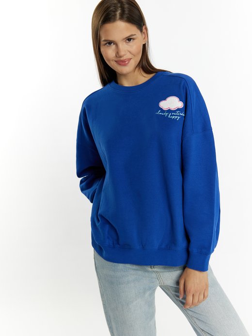 Damen Sweatshirt mit Rundhalsausschnitt