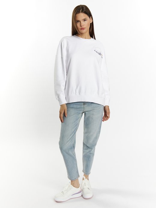 Damen Sweatshirt mit Rundhalsausschnitt